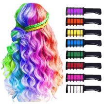 Fei Yu - Lot de 8 peignes à craie pour coloration temporaire des cheveux des enfants, lavables