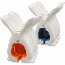 Sunxury - Lot de 8 pinces à serviettes de plage pour chaise de plage, chaise de piscine en croisière, pince solide en plastique silicone, empêche