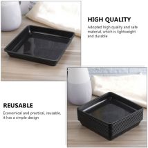 Lot de 8 plateaux en plastique pour pots de fleurs, plateaux carrés pour bonsaï, plateaux durables pour pots de fleurs carrés