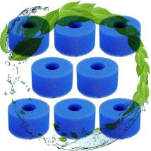 Lot De 8 Éponges Filtrantes Pour Filtre Type S1 - Réutilisables Et Lavables - En Mousse - Pour Filtre À Spa Lazy Spa