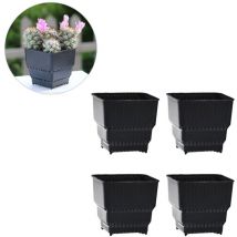 Lot de 8 pots de fleurs pour contrôle des racines, fontaine dragon, jardinière d'extérieur, résine, succulente, petit bassin carré, 10 cm