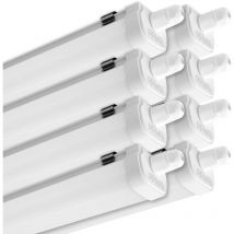 Arum Lighting - Lot de 8 Reglettes led Etanche Panama 120cm 40W IP65 Interconnectable Température de Couleur: Blanc Froid 6000K