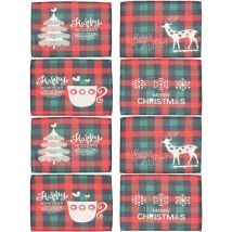 Lot de 8 sets de table de Noël décoratifs pour table de dîner, décoration de restaurant