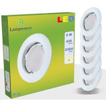 Lampesecoenergie - Lot de 8 Spot Led Encastrable Complete Blanc Lumière Blanc Chaud 5W eq.50W ref.267