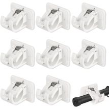 Lot De 8 Support Rideau Sans Percage, Porte Tringle Rideau Sans Percage Supports de Tringle Auto-Adhésifs Support Adhésif Tringle Rideaux, pour