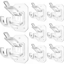 Lot de 8 supports de tringle à rideau sans perçage sans perçage. Crochets auto-adhésifs pour tringle à rideau.