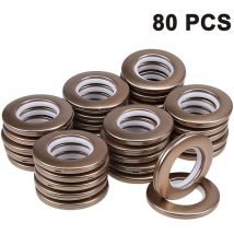 Jormftte - Lot de 80 œillets de rideau, anneaux à œillets de rideau Diamètre intérieur 46 mm Anneaux de bricolage pour rideau de fenêtre, rideau de