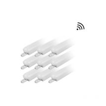 Lot de 9 Réglettes LED étanches avec Détecteur 120cm 40W IP65 - 120 deg - Blanc neutre - 4000K