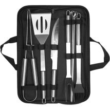 Ensemble D'Ustensiles De Barbecue Professionnels En Acier Inoxydable Avec Sac Facile À Transporter (9 Pcs)