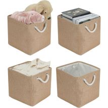Lot de boîtes de rangement pliables 30 x 30 x 30 cm - Grande boîte de rangement pliable en tissu - Paniers de rangement étagères pour vêtements,
