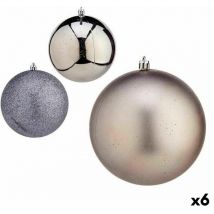Set of Balls ofChristmas Silver Plastic Balls ø 12 cm (6 pcs.)