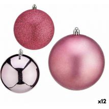 Set de Boules de Boules de Noël Rose Plastique 10 x 11 x 10 x 10 cm (12 pièces) (Krist+ S3627615) - EAN : 4899888648635