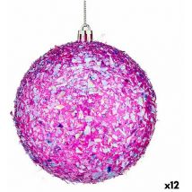 Set of balls of boules de Noël violet 10 cm (12 pièces)