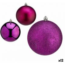 Set of balls of plastic christmas balls 10 x 13 x 10 cm (12 pièces)