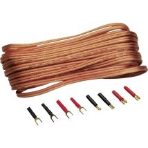 Jeu de câbles pour haut-parleurs HiFi auto 2 x 1.5 mm² 10.00 m avec fiche mâle Y48161 - Sinuslive