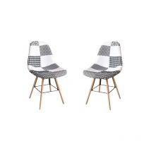 Hobag - Lot de deux chaises scandinaves pablito - patchwork
