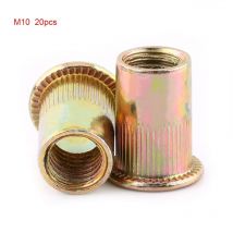 Jeffergarden - Lot de Ecrous de Rivet Insert Filetage Métrique en Acier au Carbone Zingué (M10 × 20pcs)