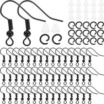 lot de fermoirs de boucles d'oreilles, crochets de boucles d'oreilles, bouchons de sécurité pour boucles d'oreilles, fournitures de bricolage pour