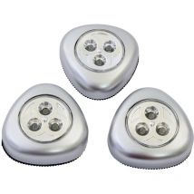 Lot de lampes 'Push Light' leds à piles (Piles Fournies)