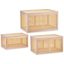 Giftdecor - Gift Decor Set de Wooden Chests de Paulonia 3 Pieces