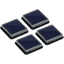 Lot de quatre lampes solaires pour le sol, lampes solaires de jardin, éclairage solaire étanche IP68, éclairage de sécurité automatique pour jardins,