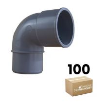First Plast - Lot de 100 raccords pvc 87°30 Mâle/Femelle Ø40