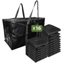 Lot 16 Grands Sacs Déménagement, Rangement Et Transport Ultra Résistant - Réutilisable - Poignées Solides - 100L - Pack And Move