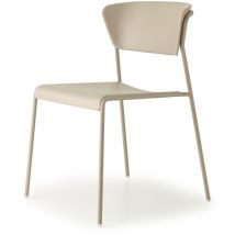 Scab - Chaise De Salle À Manger, Lot Deux Chaises Outdoor Indoor Lisa Beige En Plastique Design