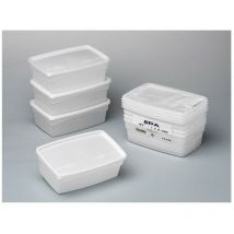 Lot filme 4 boites a micro ondes 0,75l naturel blanc ref 1401 na/bl