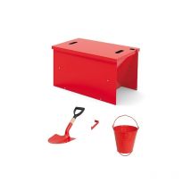 Sori - Bac à sable avec Couvercle. pelle. seau. support seau à incendie