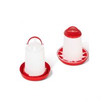 Lot mangeoire 3 kg et abreuvoir 3L pour poules et volailles