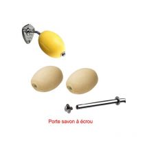Provendi - Lot porte-savon chromé + 3 recharges savons rotatifs écoliers