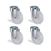 Htr - Lot Roulettes À Oeil Pivotante Polypropylène Diamètre 200mm Charge 840kg