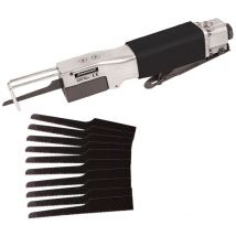Lot scie sabre pneumatique et 10 lames de rechange