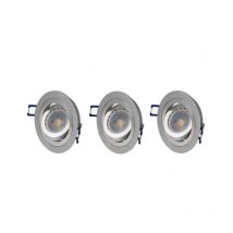Lot spot orientable argent 3000K