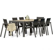 Dcb Garden - venise - Conjunto de comedor de jardín 8 plazas con tablero cerámica