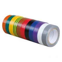 10er-Set Isolierband in bunten Farben - 15mm x 10m
