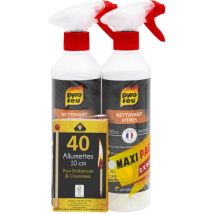 Lot X2 Nettoyants Vitres Foyers Inserts Pulvérisateur 500 Ml Pyrofeu