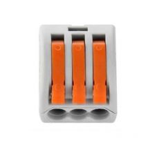 Lot de 5 bornes de connexion 3 fils avec levier