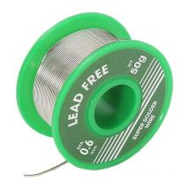 Lötdraht, 1 Rolle, 0,6 mm, bleifreier Lötdraht mit Kolophoniumkern, Sn99,3 Cu0,7, Lötdraht für elektrisches Löten und Heimwerken, 50 g