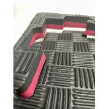Tatami de 2cms y de 1x1m NEGRO Y ROJO. 100x100x4cms Negro y Rojo