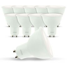 Lote de 10 bombillas led GU10 7W eq 60W Temperatura de color: Blanco cálido 2700K