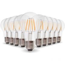 Set de 10 bombillas led E27 4.9W Filamento eq. 40W blanco cálido 2700K