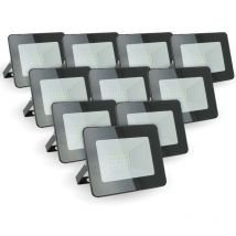Eclairage Design - Lote de 10 reflectores led 20W IP65 al aire libre Temperatura de color: 4000K blanco neutro
