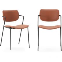 Drawer - Lote de 2 sillas con patas de metal negro L49 cm - maika