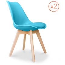 Lote de 2 Sillas Denisse con cojín Diseño Escandinavo - Mate