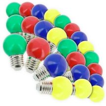 Lote de 24 bombillas E27 Garland guinguette al aire libre