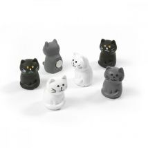 Lots de 6 magnets Chat Pa Design Multicolore