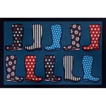 Tapis Entry Lots of Boots Turquoise 40x60cm - VICA