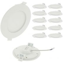 Set di 10 faretti led da incasso extrapiatti 5W Eq 40W Température de Couleur: Bianco caldo 3000K